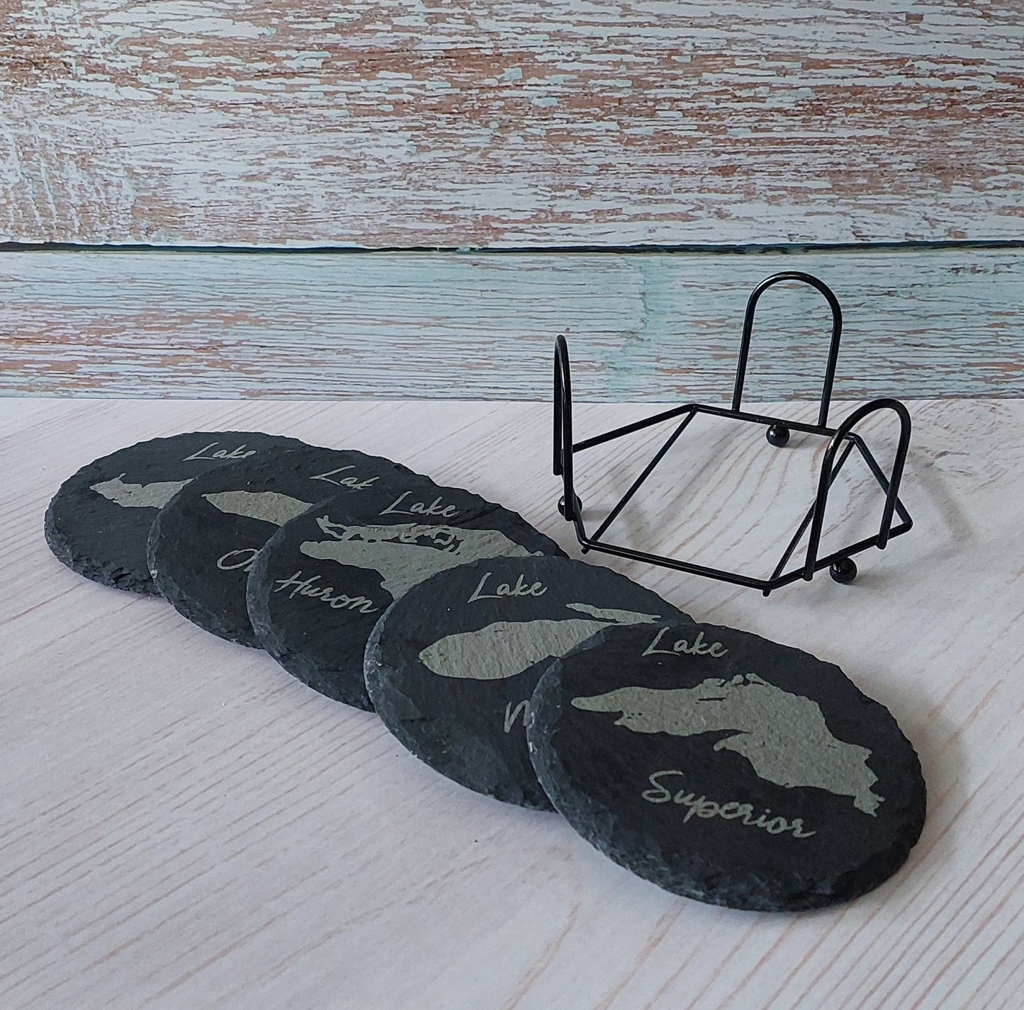Slate Great Lakes Coaster Set